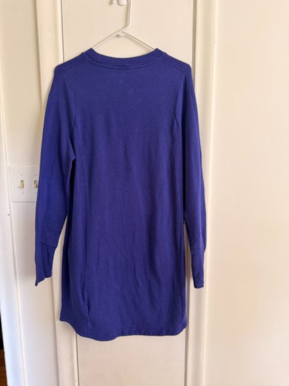 Athleta Royal Blue Shift Dress – Size Large – Long Sleeve – Pockets – Athleisure - Picture 6 of 8